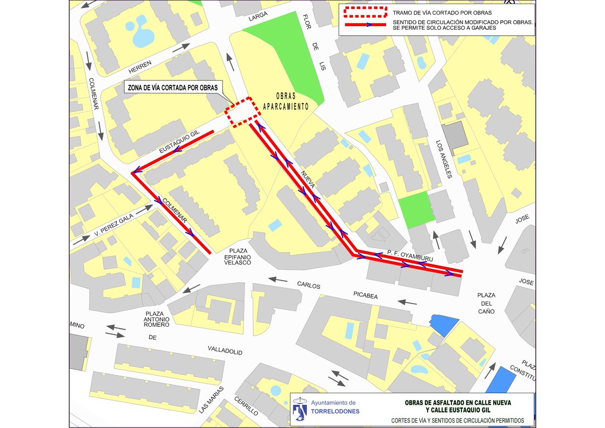 ayto_torre's tweet photo. 📍¡ATENCIÓN!

Como consecuencia de las obras en ejecución del aparcamiento situado entre las calles Nueva y Flor de Lis, está previsto que mañana 📅 lunes 2 de octubre -en ⏰horario de 16:00 a 19:00- y 📅 martes 3 de octubre - ⏰ de 8:00 a 12:00 h https://t.co/86pMGT2XoU