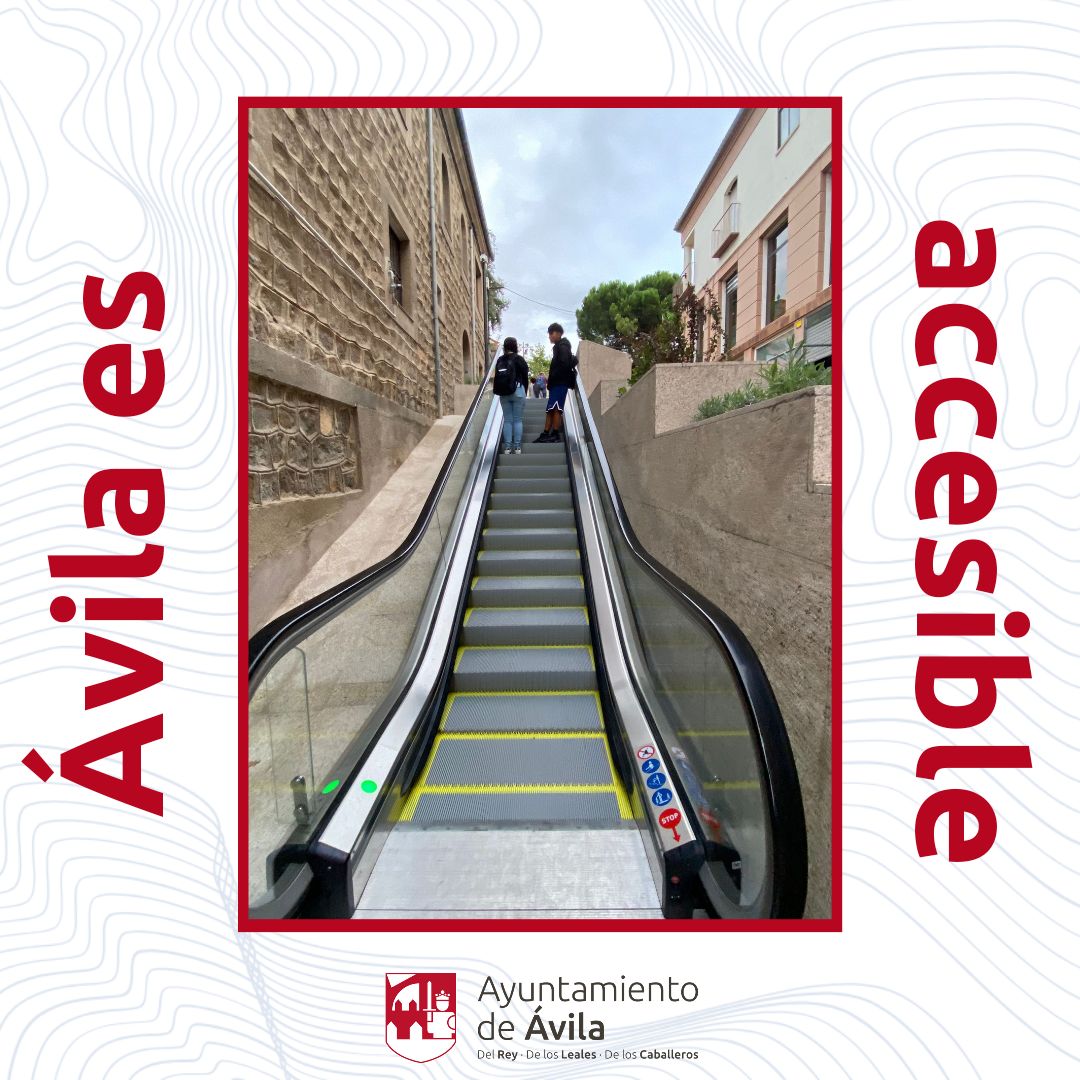 Ávila cuenta con escaleras mecánicas, tanto a cubierto como al aire libre, que permiten el acceso al centro desde distintas zonas de la ciudad