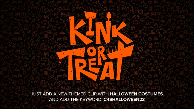 The spookiest month of the year is here!  Get ready for our KINK OR TREAT themed clip promotion.🎃 Join<a href="/tag/c4sbdsm24"class="tags"><span>#c4sbdsm24</span></a>