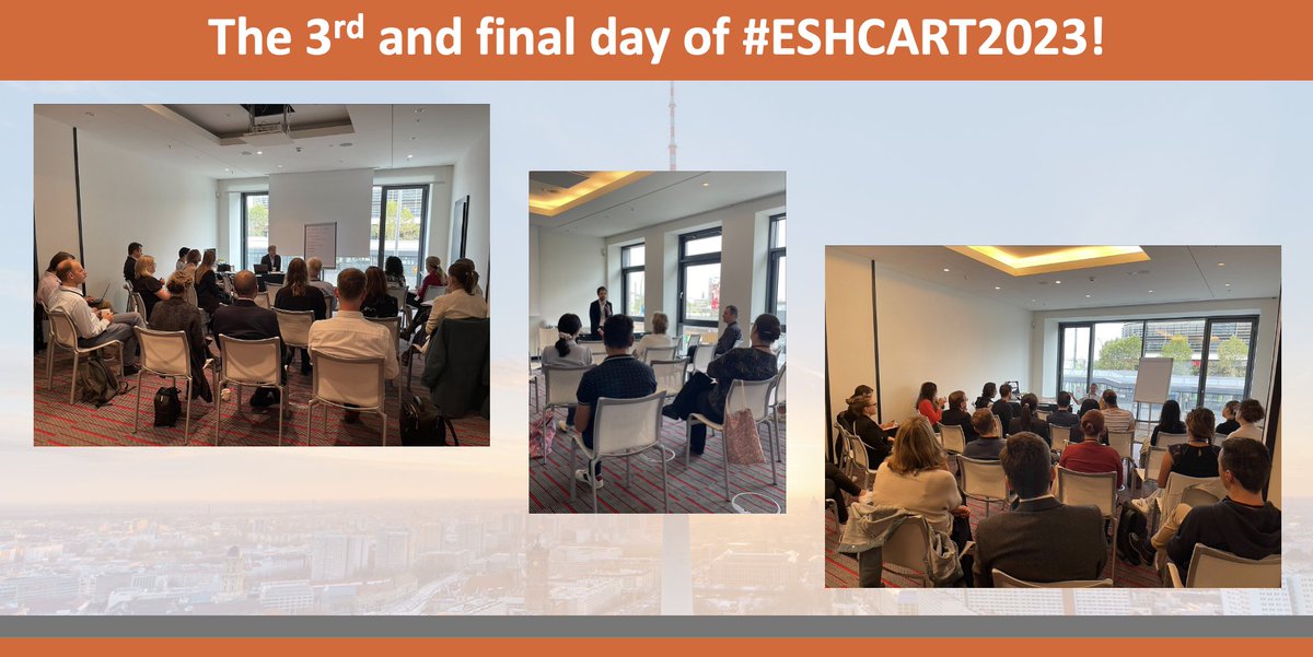 ESHaematology's tweet photo. 🙌 Let's start the last day of #ESHCART2023 with 3 new Meet the Expert sessions with @DrMvandenBrink, Sebastian Klobuch & Jeremy Abramson!
We will finish the conference with one more engaging session!
Chairs: Ulrich Jäger, @Kersten_MJ & @LNastoupilMD
#ESHCONFERENCES @dgho_eV https://t.co/8aBon4vmrW