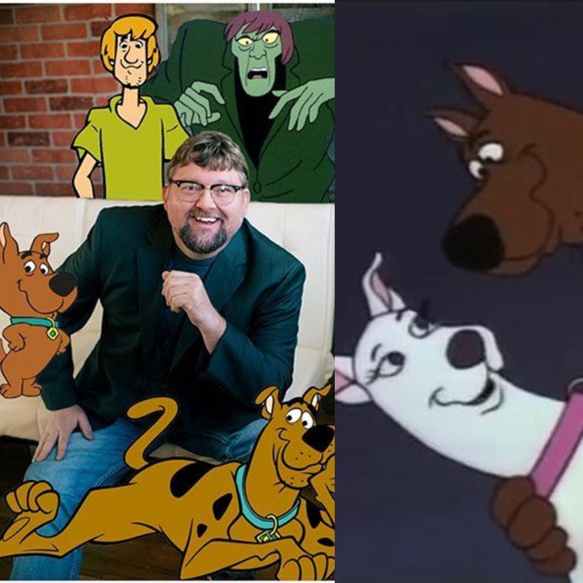 ArenStenslie's tweet photo. Today's also the #46thanniversary of #ScoobyDee, one of @ScoobyDoo's cousins. 
And the #57thbirthday of #actor #ScottInnes, one of the voices of both #ScoobyDoo and #ScrappyDoo, and #Shaggy and #TheCreeper. 
@ScoobyDooGlobal
#ScoobyDooCousin https://t.co/3jjjzjYdIT