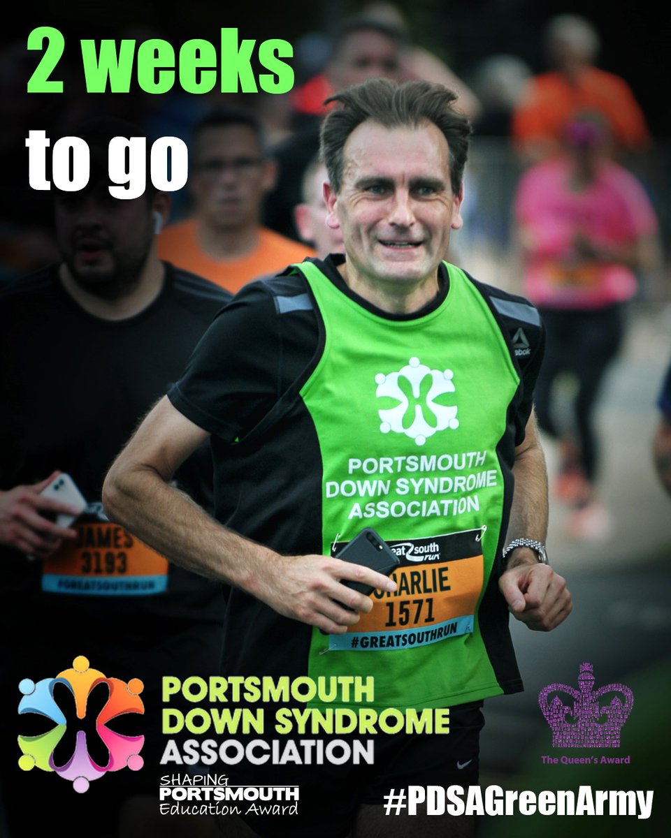 Only 2 weeks to go until @Great_Run! We offer free places in all runs 5k, 10m and children’s runs as well as our 5k walking team! Contact gsr@portsmouthdsa.orgfor more info! #GreenArmy @ScottMorgan101 @girliesaints @MichelleS2104 @LucyScoular @C_CrookPDsa @pennyhoops @marcwillson