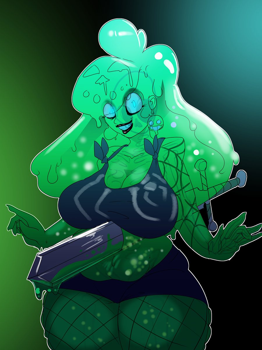 GoatChimera's tweet photo. Day 1 Monster Girl: Slime

#October2023 #prompt #spookymonth #monstergirl
#slime https://t.co/V9WclkR2L0