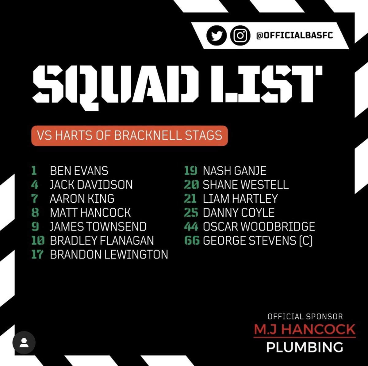 Three wins out of three, the lads are on fire! 🔥 Next up in the league we take on Hearts of Bracknell Stags this morning.

Let's keep the momentum going! 💪

🏆 League
🆚 Harts of Bracknell Stags
📍 Wildridings RG12 7RH
📅 Sunday 1st October
⌚ 10:30 AM

#UpTheBAS 💚🧡