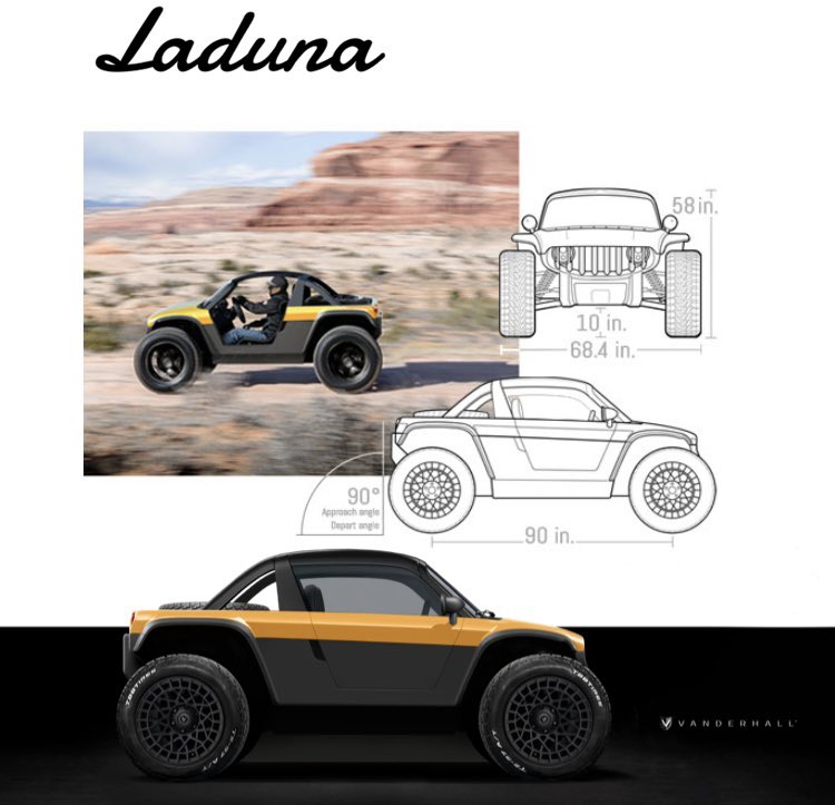 Concept vehicle: the Laduna 💛 #vanderhall #conceptvehicle #offroadvehicle #carsdaily