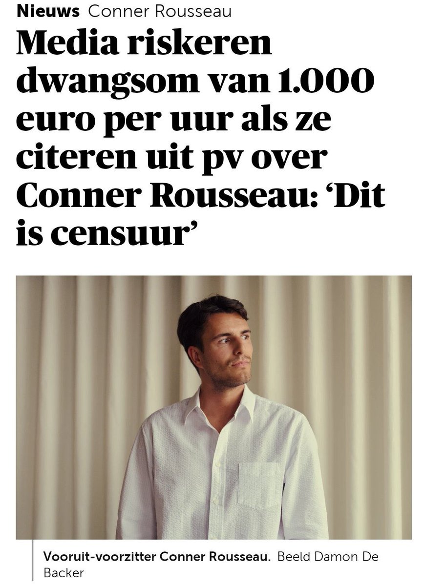 Wanneer een partijvoorzitter racistische praat verkondigt, gaat hij over een rode lijn.
Wanneer een partijvoorzitter de pers gaat censureren, gaat hij opnieuw over een rode lijn. 
Wanneer een partijvoorzitter vervolgens lezers gaat intimideren, gaat hij opnieuw over een rode