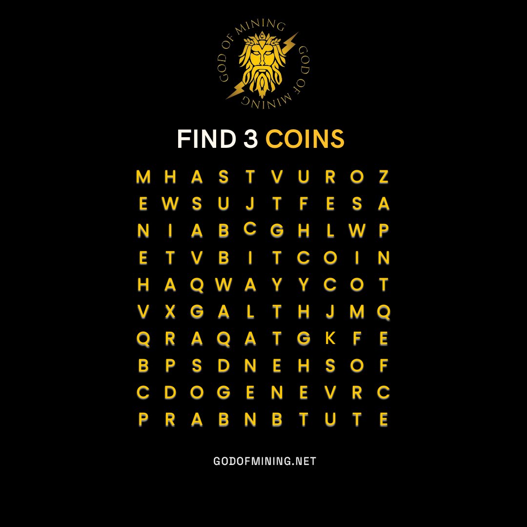Time for a coin challenge! 🚀 Spot and name the trio hidden in our game

#godofmining #blockchainexperts #miningmasters #goldrushdigital