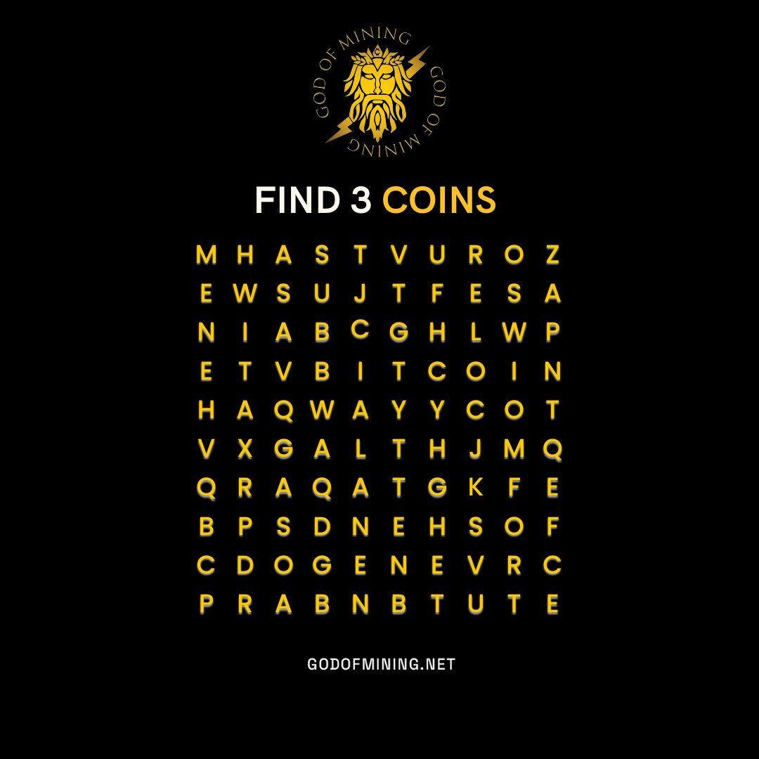 GodOfMining's tweet image. Time for a coin challenge! 🚀 Spot and name the trio hidden in our game

#godofmining #blockchainexperts #miningmasters #goldrushdigital