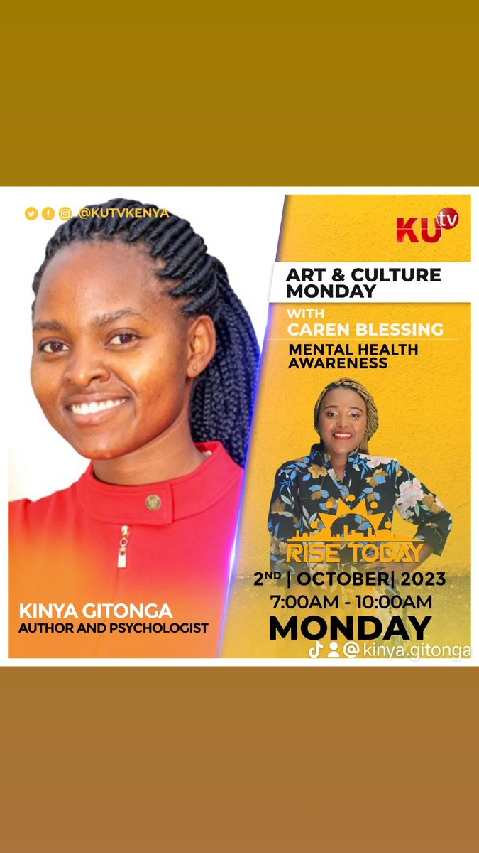 Self-care is not self-indulgence, it is self-preservation.” We welcome October Officially with Mental Health Awareness and Support Group conversations hosted by @KUTV @KUTV2News in @KenyattaUni @KNH_hospital .
#thrive 
#wethrive