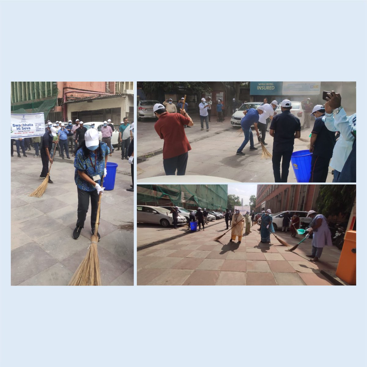 DFS_India's tweet photo. Cleanliness is the collective responsibility of every citizen and community. Today DFS joined the #SwachhtaHiSeva campaign and participated in #Shramdaan today for a clean, green, and #GarbageFreeIndia https://t.co/GFX8Azsiov