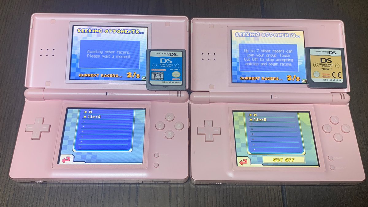 blackbe38744062's tweet photo. 欧州版と北米版それぞれのダウンロードステーションからダウンロードしたマリオカートの体験版は、マルチプレイできるかをやってみた
結果は、問題なく接続された
気になっていたので、分かって良かった
欧州版はあと、VOL6、7、8
頑張ってコンプしたい
#任天堂 #DS #downloadstation #非売品 #NFR https://t.co/t0ny4mbkbE