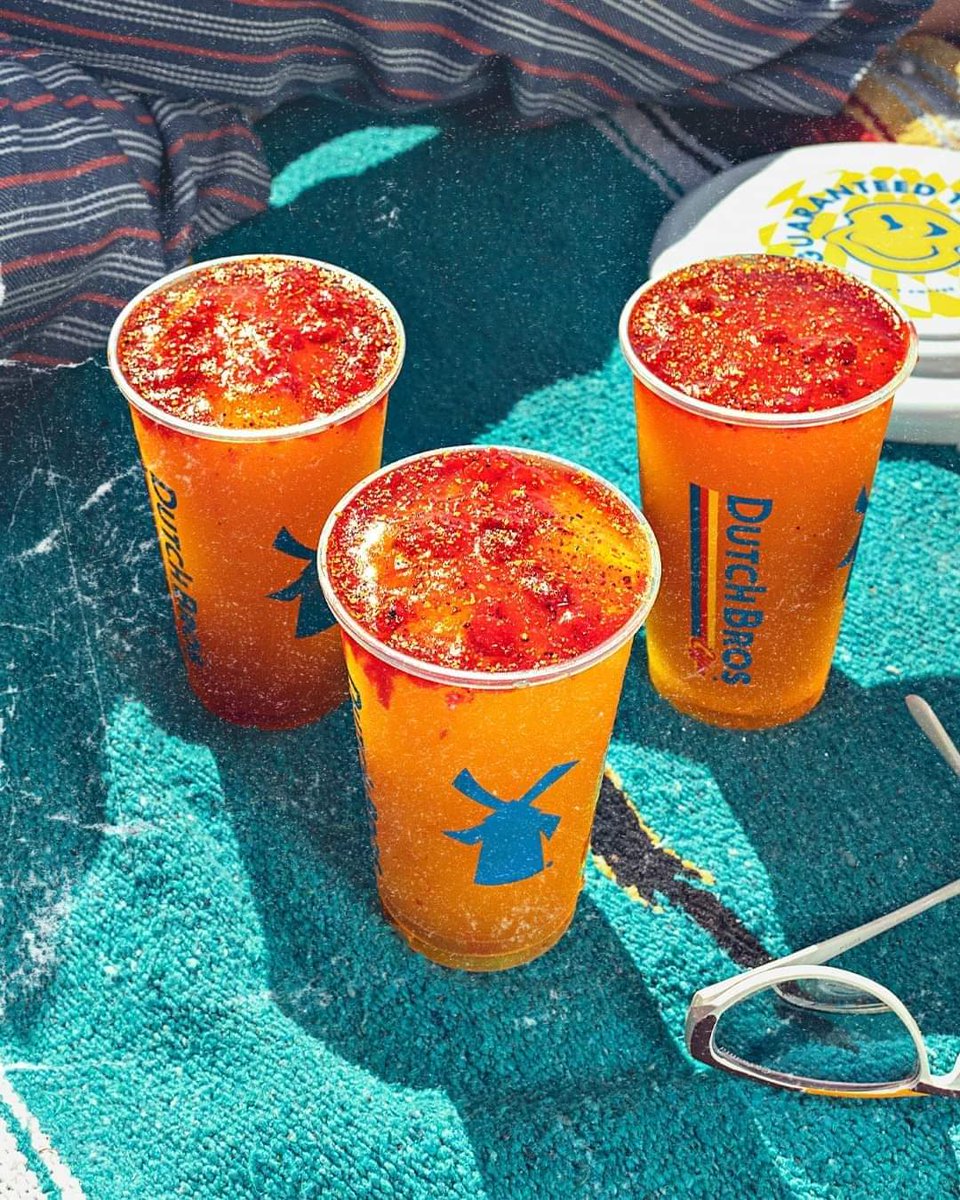 DurchBros's tweet photo. Your final call to top it like it’s hot with Mangonada 🙌 #DutchBros #TajinIt https://t.co/R8zOrAdNqA