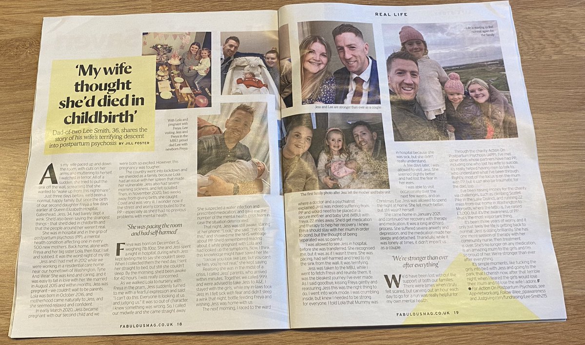 Proud to see our journey with Postpartum Psychosis being highlighted in @TheSun supplement @Fabulousmag today. 

Hopefully it will raise awareness of this scary illness impacting many families

#postpartumpsychosis 
#MentalHealthAwareness 

@ActionOnPP