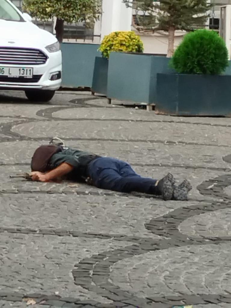 Size kahraman Türk polisi tarafından yere serilmiş bir leş bıraktım. Ölüsüne, dirisine sövebilirsiniz!