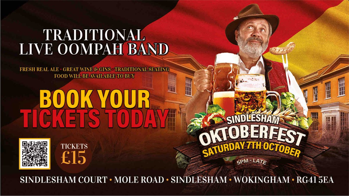 Sansome & George are proud to support this year’s Oktoberfest on Saturday, October 7th, for a day filled with delicious German food, live music, and plenty of beer.

Hurry, limited tickets available: ticketsource.co.uk/whats-on/berks…

🎉 #SindleshamOktoberfest #Beer #reading #berkshire
