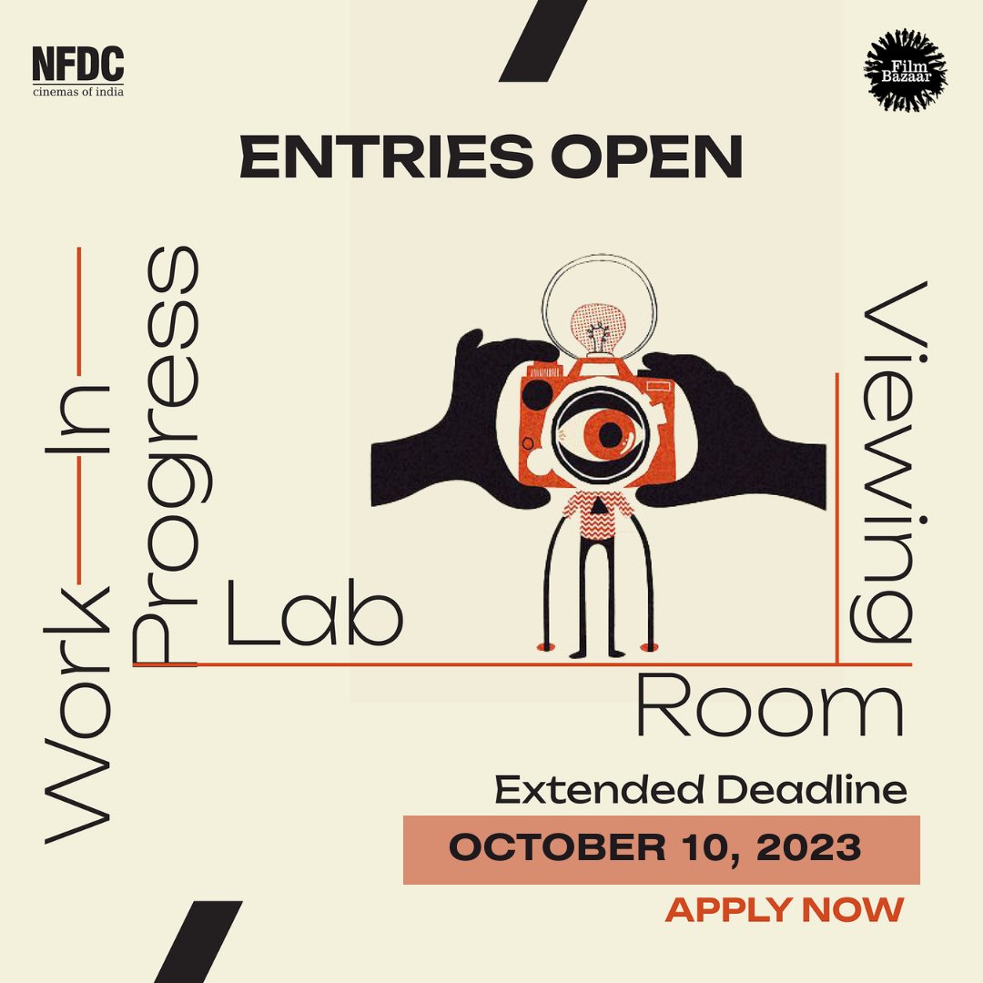 filmbazaarindia's tweet photo. You Asked, We Listened! 
We have Extended the dates for submissions to the #ViewingRoom and #WorkInProgressLab. Apply Now!
Visit https://t.co/67ZPNcrusd for more details. 
Contact: Fiction- films@filmbazaarindia.com
Non-Fiction- vrwipdocs@filmbazaarindia.com 

#FilmBazaar2023 https://t.co/4JzOb5vORK