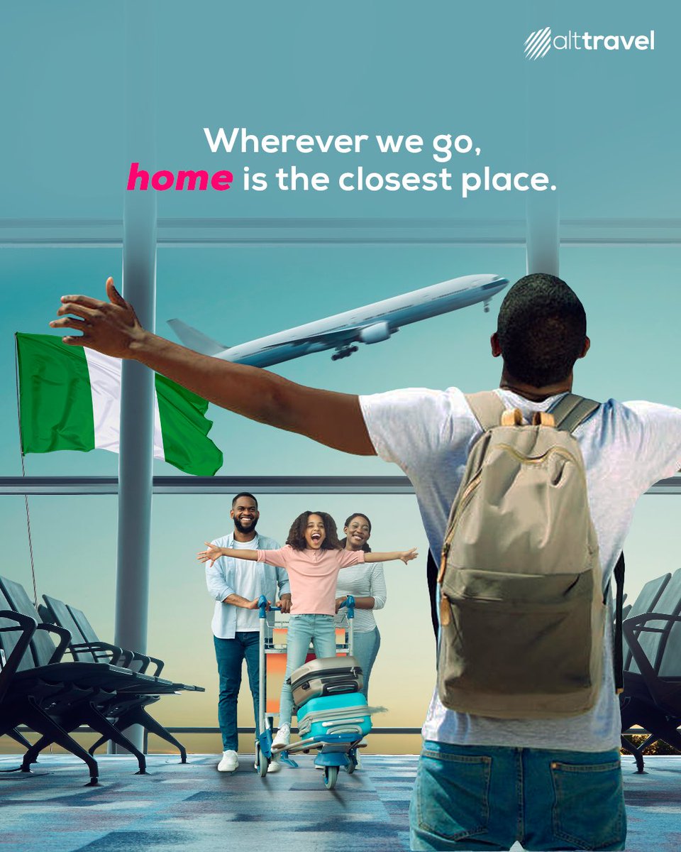 alttravelng's tweet photo. No matter how far we roam, our home will always be cherished for Its abundance. Today, we celebrate home like no other.🏡

Happy Independence Day.🇳🇬

#AltTravel #FlyNowPayLater #IndependenceDay #HappyIndependenceDay https://t.co/yvam1q7E3w