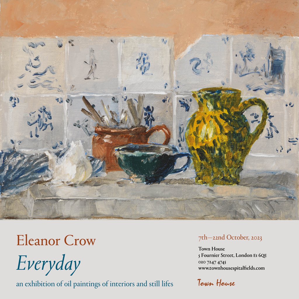 ECrow_Painting's tweet photo. Delighted to announce my next solo exhibition at Town House Spitalfields, 7-22 October. Thanks also to Spitalfields Life for featuring the work today. https://t.co/IO6n4llgIl @TownhouseWindow @thegentleauthor https://t.co/4fU5M8nhjo