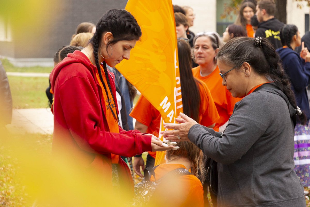 rec_RETSD's tweet photo. Powerful images of the learning at REC as we recognized and honoured Residential school survivors and those who never made it home. https://t.co/n8N3me6mqQ