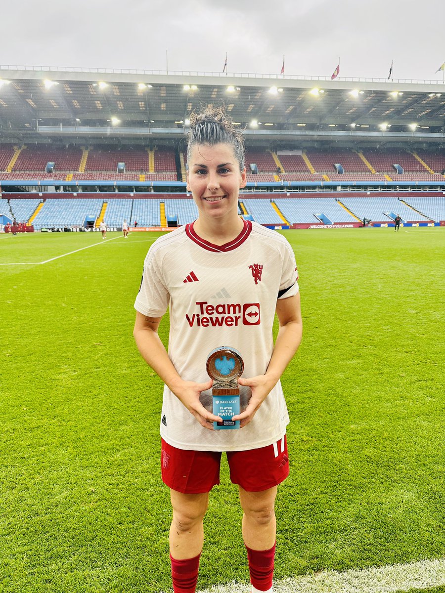 🔋 She never stopped running. A well-deserved Player of the Match award for @LuciaGarcia17 🏅 #MUWomen || #WSL