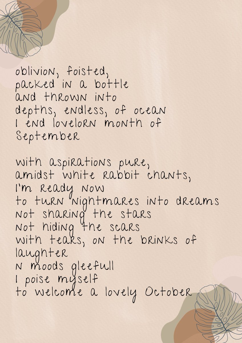 oblivion, foisted,
packed in a bottle
and thrown into
depths, endless, of ocean
I end lovelorn month of September 

#vss365
#inkMine
#BrknShrds
#SymphandJules
#turningthephrase
#TempingOurFate