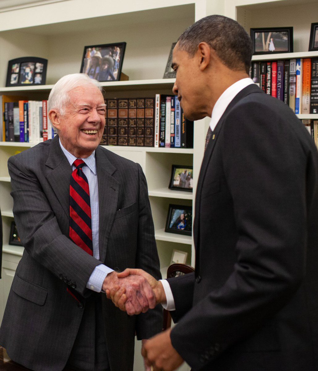 Happy 99th birthday, President Carter! You’ve inspired so many people around the world with your leadership, character, and commitment to service. Michelle and I hope you have a wonderful birthday and send our best wishes to you and Rosalynn.