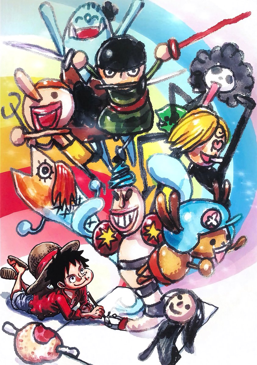 The strawhats drew by Luffy
