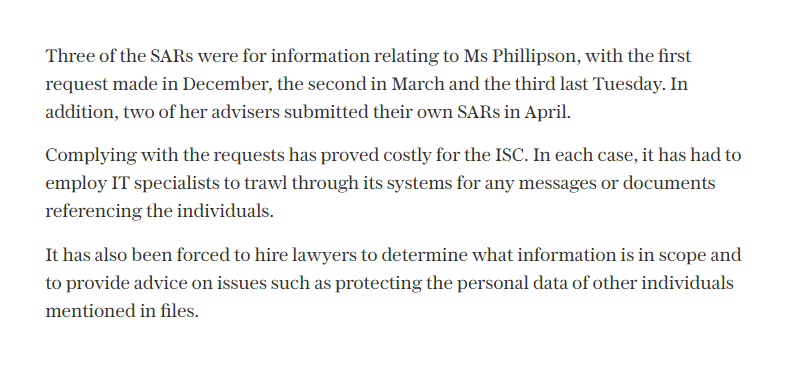 owenboswarva's tweet photo. Labour 'lawfare' targets #privateschools critical of VAT raid plan https://t.co/HII2HPuExS #dataprotection
Sending #subjectaccess requests = "lawfare", according to the Telegraph π
Shouldn't @ISC_schools have a Data Protection Officer to advise them on this stuff? https://t.co/lS62Y3t4Bf