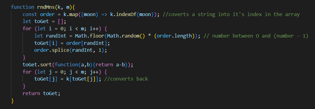 noci27's tweet photo. I actually made progress on the website? No way!
The randomization function now works, thought it does give an error message, which I don't know how to avoid. But since it still returns a randomized array, I don't mind ^^ https://t.co/JfKjiocHCx