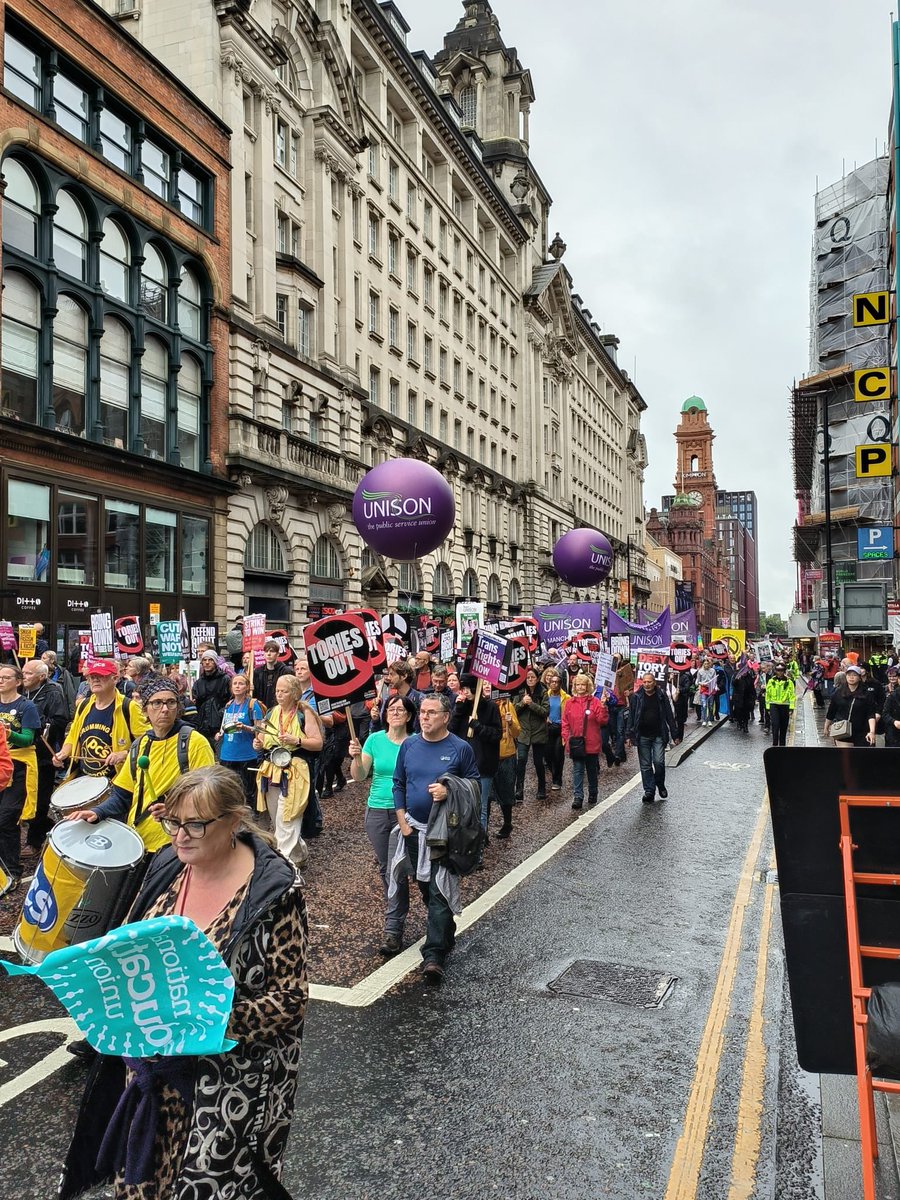 SafiyyaLambat's tweet image. 💅All the unions representing at @pplsassembly demo today at Tory Party Conference 2023.

#StrikeMap
#ToryPartyConference 
@NEUnion
