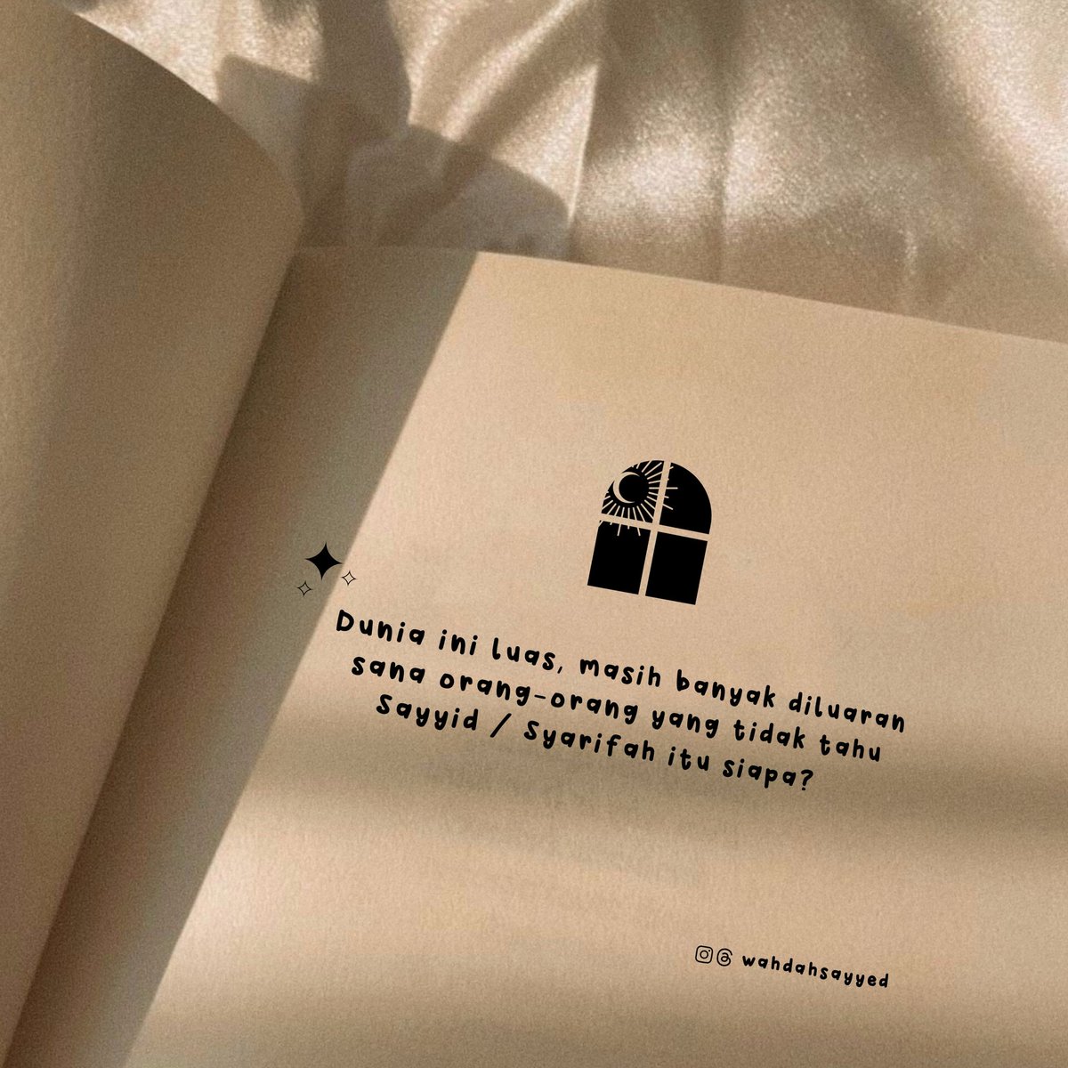 Wahdahsayyed's tweet image. Siapa hayo?✨

#syarifah #assegaf #sayyed #sayyid #syarifahsayyed #syarifahsayyid #ahlulbait #dzurriyahrasul #dzurriyahrosul #rasulullah #rasulullahsaw #nabimuhammad #nabimuhammadsaw