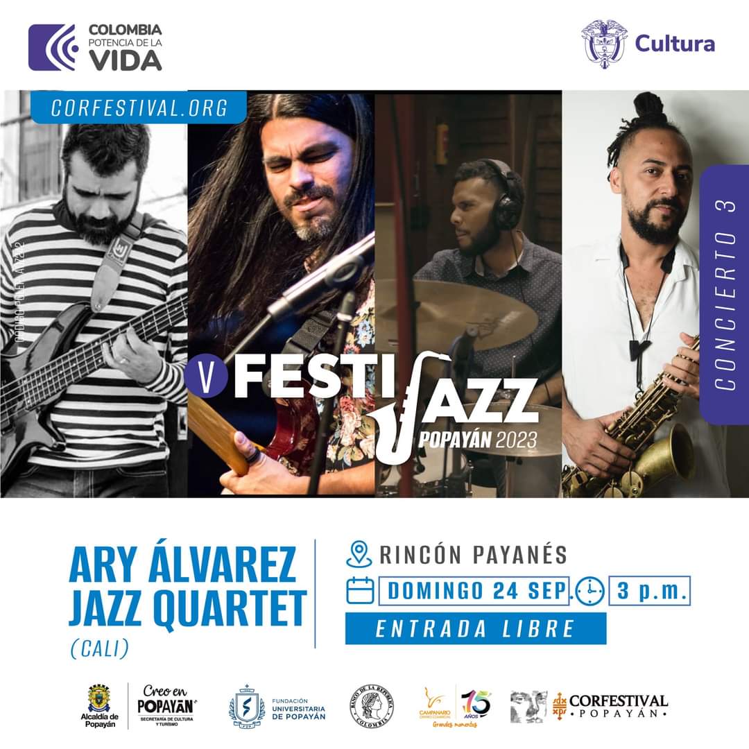 aryalvarezprofe's tweet photo. Por segunda vez como invitado 
"Ary Alvarez Jazz Quartet " al Festival de Jazz de Popayan. https://t.co/nhfuxmOeKF