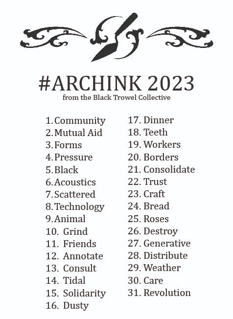 After consulting with the lovely previous #archink doyenne <a href="/KatherineRCook/">Dr. Katherine Cook</a> who has given previous #archaeology related prompts for #inktober, we've been given the clear to contribute a list of prompts for this year. Please tag your contributions and distribute!