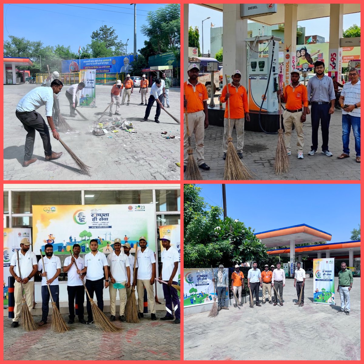 IOCL_KANPUR's tweet photo. As a part of #SwachataHiSeva  campaign, @IndianOilcl  Kanpur DO team joined in nation-wide Swachhta Shramdam at Retail Outlets towards a Cleaner &amp; Greener nation.
#SwachhBharatAbhiyan 
@IOCL_UP https://t.co/4xV0hWwUQL