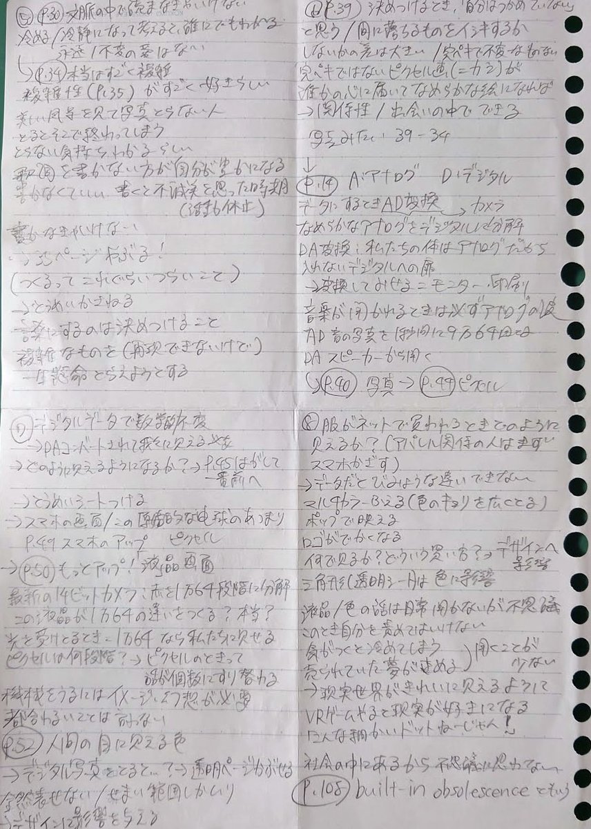 givemeaglimmer's tweet photo. 小沢健二東大900番講堂講義に参加した娘がルーズリーフに書いたメモをざっくりと
参加できなかった方に伝われば
または明日の予習用に
#ozkn #小沢健二 #東大900番講堂講義 https://t.co/Yzvr8q7Ofp