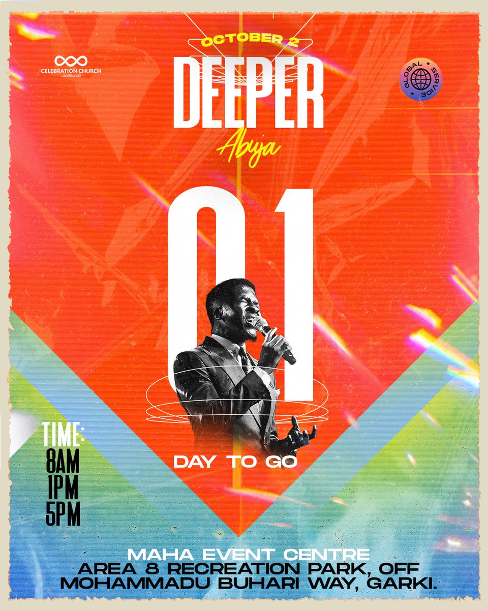 Days are turning into hours… Deeper is barely 24 hours away! 💃🥳🔥

#DeeperAbuja2023 #themNoDeyMissDeeper  #DeeperAbujaIsHere #cciabuja #cciglobal