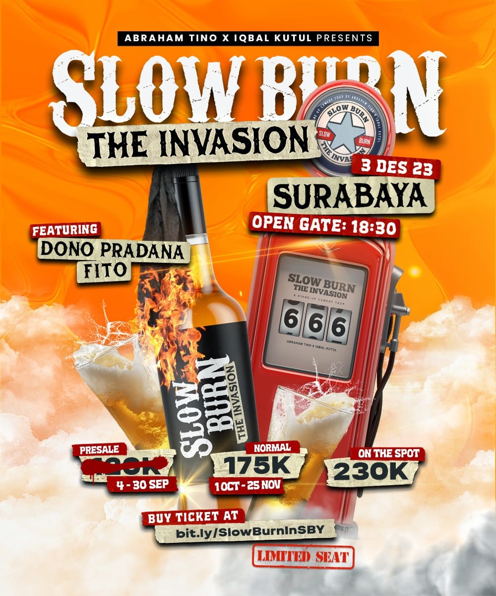 abraham_TS's tweet photo. oit!
per hari ini untuk malang dan surabaya sudah masuk periode normal yak, link pembelian ada di poster.
terima kasih semuanya dan sampai ketemu! #SlowBurnInvasion https://t.co/zBb0mppH0r