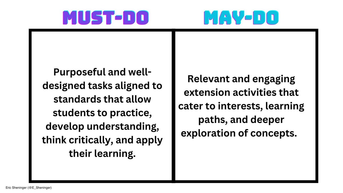 E_Sheninger's tweet photo. New post: Tips for Creating Must-Do/May-Do Tasks https://t.co/wD1BHoAOnW #edchat #edutwitter #teachertwitter #educhat #disruptivethink #personalizedlearning https://t.co/XpT9omRH6u