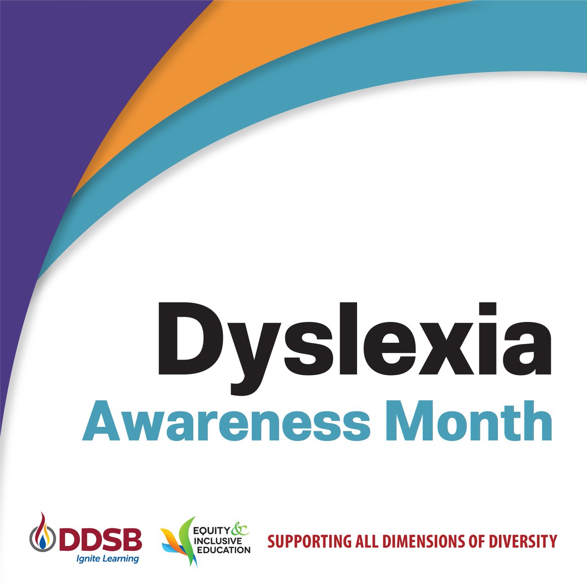 Proud to recognize October as Dyslexia Awareness Month.

#DDSBequity #DDSBengagement #DDSBwellbeing