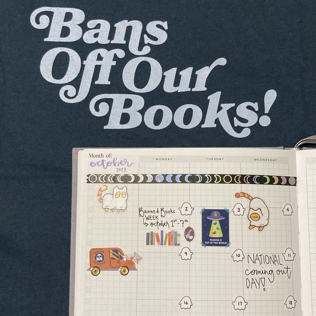 it's banned books week, babes— check it out! <a href="/OutofPrintTees/">📚Out of Print: Books, worn well.</a>