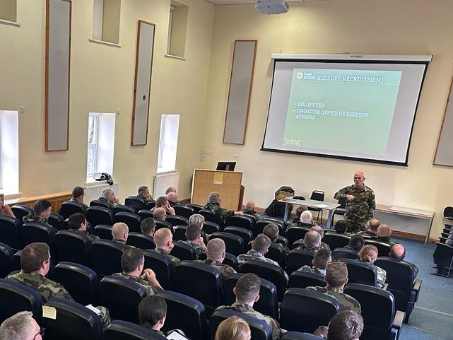 Recruitment to the Army &amp; Naval Reserve reopens on the 3rd of October 2023, yesterday  the Director of the Office Of Reserve Affairs briefed Recruitment Teams in Custume Barracks, Athlone in preparation for this.