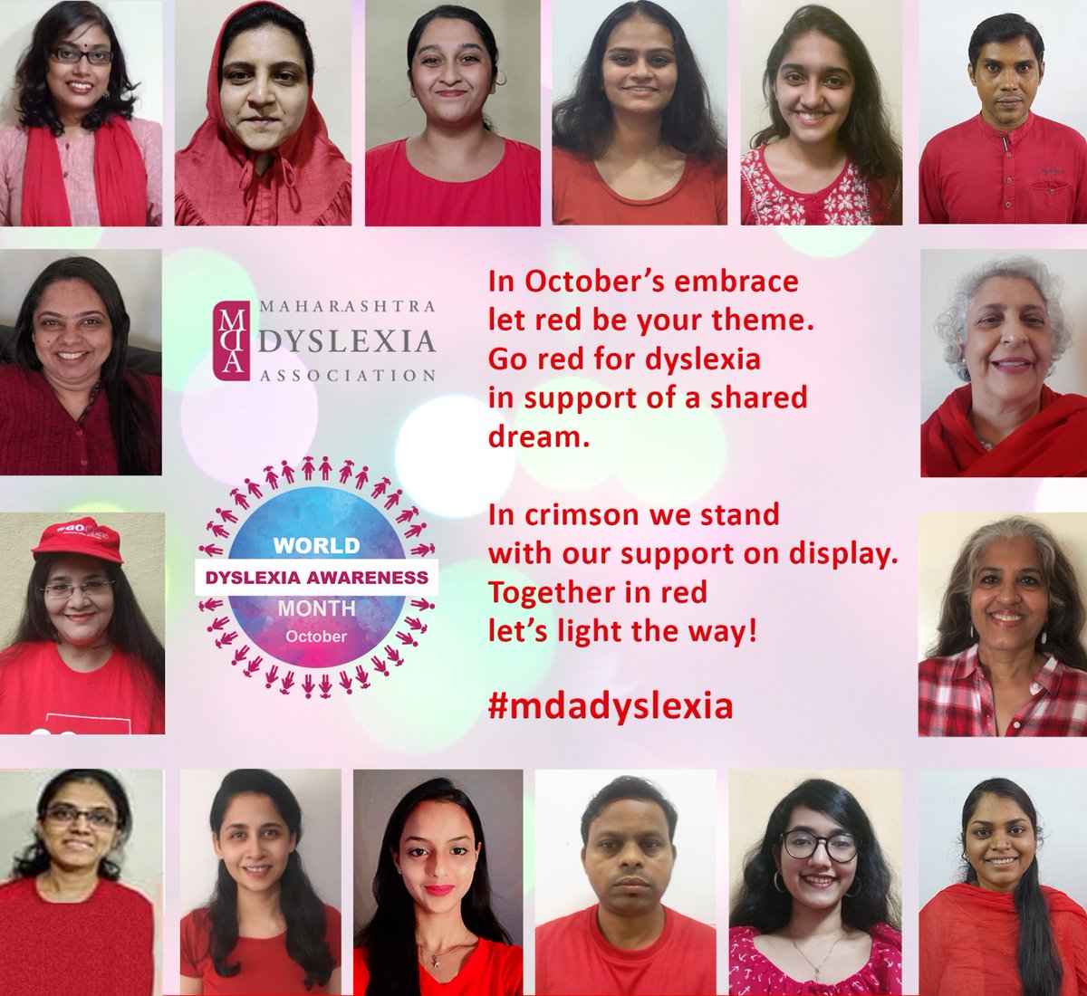 This October paint the world RED for Dyslexia!

#worlddyslexiaawarenessmonth #dyslexiaawareness #dyslexia #dysgraphia #dyscalculia #learningdisabilityawareness #learningdisabilities #mdadyslexia