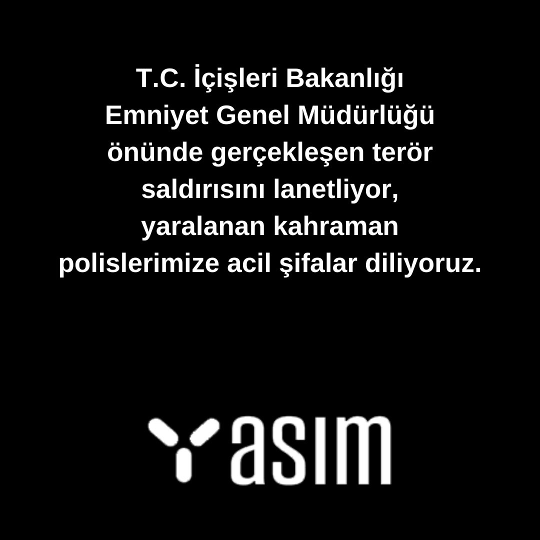 T.C. İçişleri Bakanlığı Emniyet Genel Müdürlüğü önünde gerçekleşen terör saldırısını lanetliyor, yaralanan kahraman polislerimize acil şifalar diliyoruz.

<a href="/TC_icisleri/">T.C. İçişleri Bakanlığı</a> <a href="/AliYerlikaya/">Ali Yerlikaya</a> <a href="/EmniyetGM/">Türk Polis Teşkilatı</a> <a href="/avmuratcandogan/">Av. Murat Can Doğan</a>