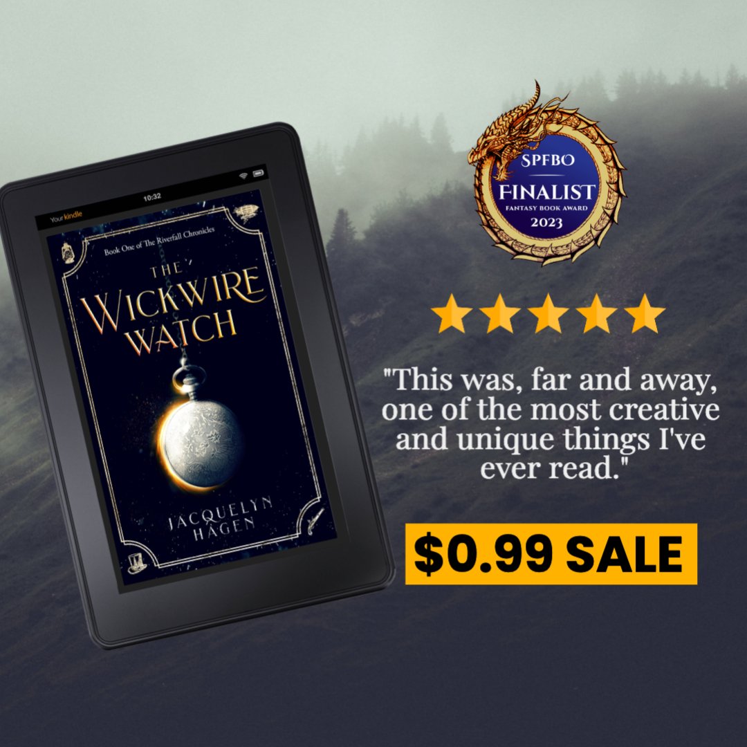 Today marks one year since The Wickwire Watch was released into the wild! To celebrate, the ebook is on sale this week. 

I am stunned by the great reception it has received in so short a time, and remain so incredibly grateful to everyone who has given it a chance. ❤️