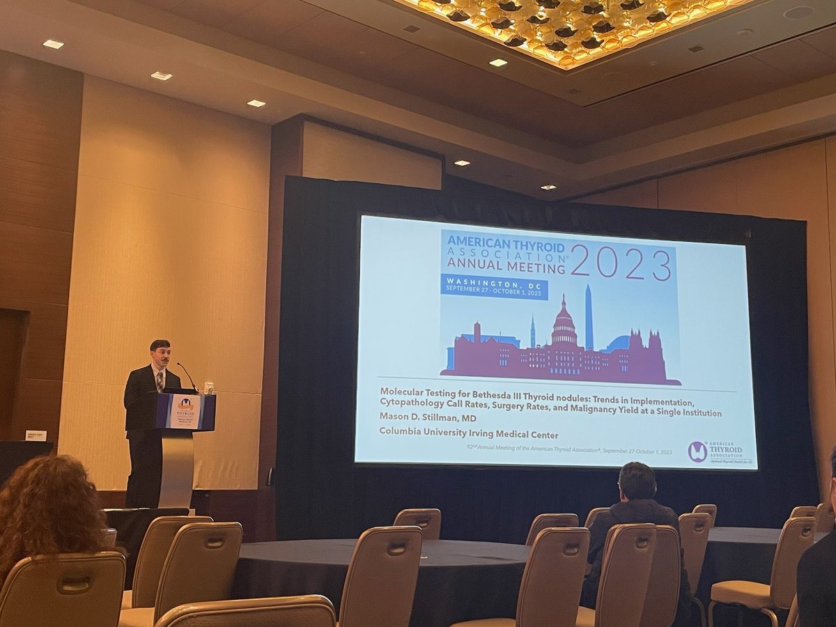Columbia Endocrine Surgery (@cuendosurg) on Twitter photo Congratulations to our <a href="/ColumbiaSurgRes/">Columbia Surgery Residency</a> Mason Stillman on an excellent first podium presentation at <a href="/AmThyroidAssn/">American Thyroid Association</a> #ATA2023. The first of many! Congratulations to our <a href="/ColumbiaSurgRes/">Columbia Surgery Residency</a> Mason Stillman on an excellent first podium presentation at <a href="/AmThyroidAssn/">American Thyroid Association</a> #ATA2023. The first of many!