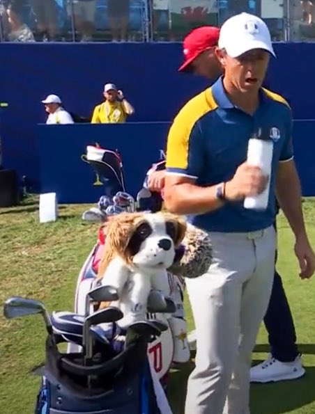 #RyderCup Gotta love #RoryMcIlroy’s Club Cover🐾🐶⛳️