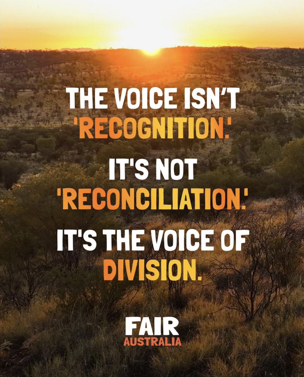SenatorCash's tweet photo. As @JNampijinpa says "The element of recognition has been hijacked by what has morphed now into this 'Voice' concept."

And at its core, the Voice is divisive. That's why we are voting 'No'. https://t.co/vtJslPGqO2
