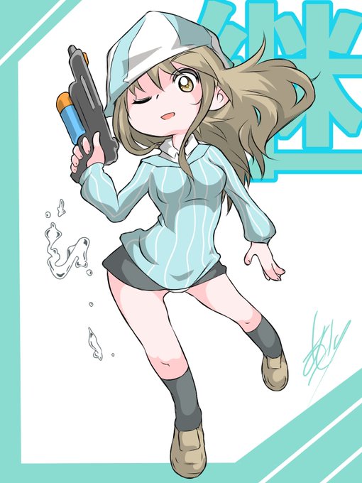 アクアをシュートするミカ
#週末ガルパンお絵描き120分一本勝負 
#週末ガルパンお絵描き120分一本勝負20231001
お題 「サンダース附属高校」「ミカ」「祖父江」 