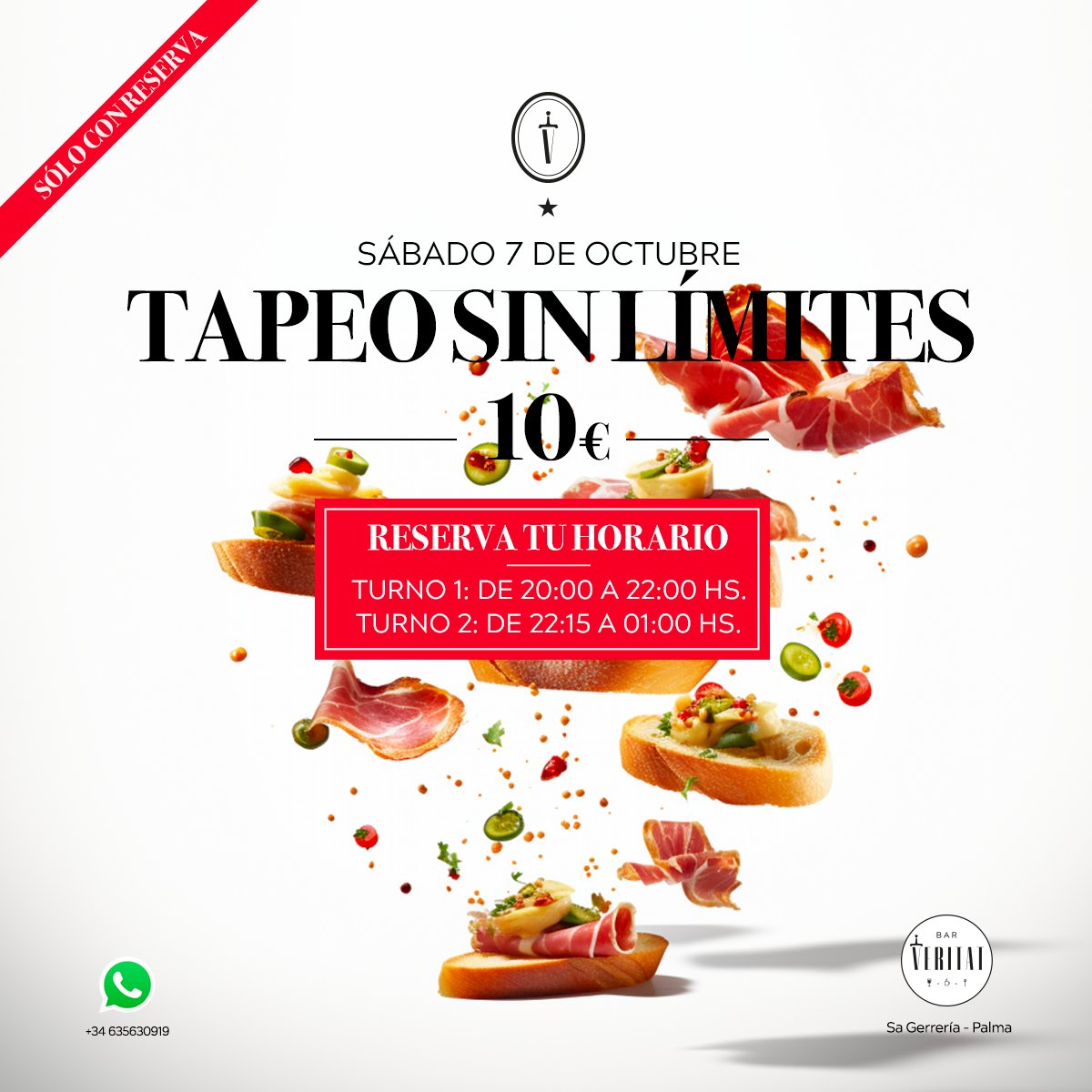 barveritat's tweet photo. ⭐️ ¡Noche Libre de #Tapas y #Pintxos #SinLímite en @BarVeritat!

📲 Reserva tu lugar: https://t.co/jtd8ERQBub

Por solo 10€, podrás disfrutar de un festín de tapas y pintxos que nunca termina. ¡Come todo lo que quieras! 🍢🎉 https://t.co/1dlMOLRumN