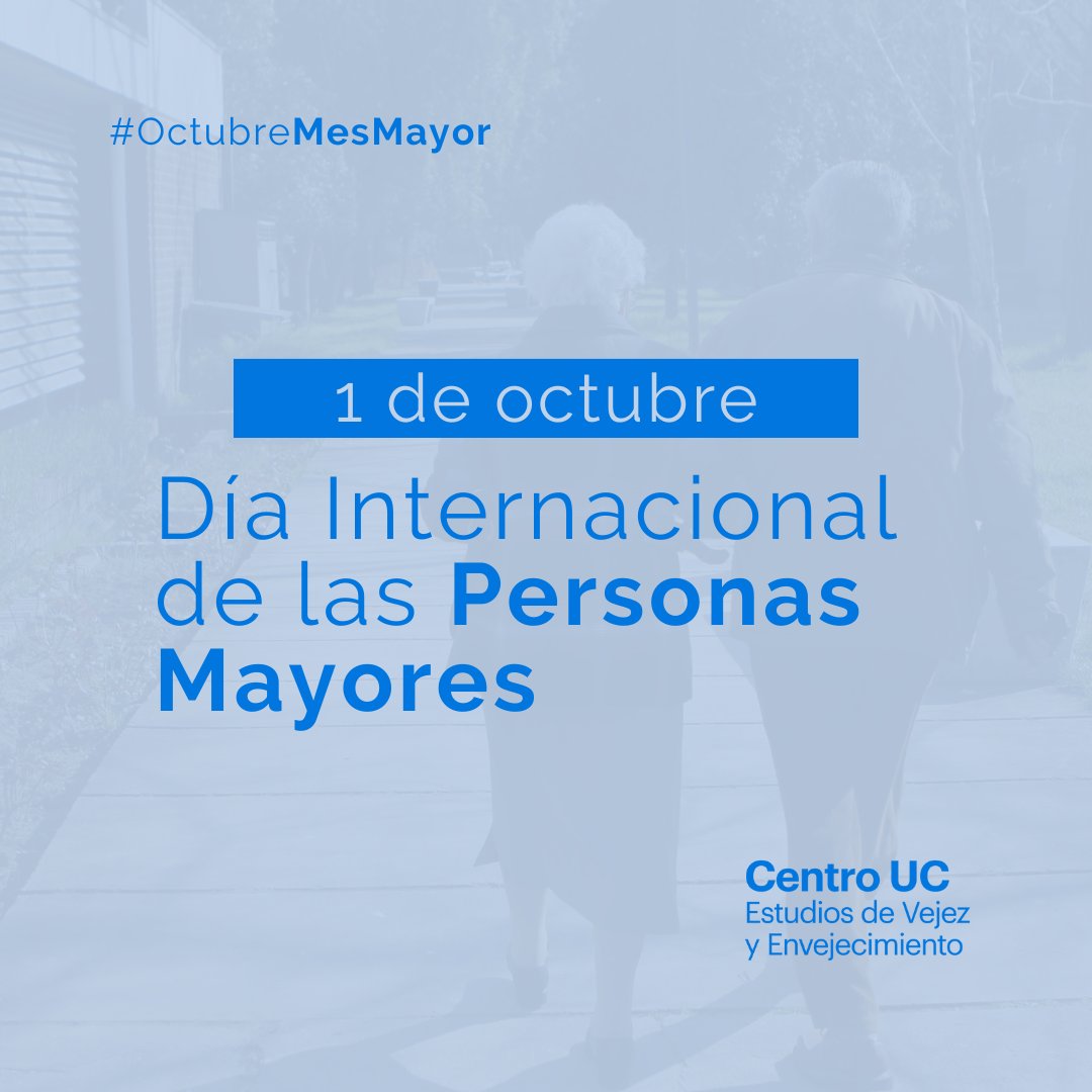 centrovejezUC's tweet photo. 🗓️1 de Octubre: Día Internacional de las Personas Mayores.
Sé parte de la agenda que tenemos preparada en el marco de #OctubreMesMayor y el #CompromisoMayorUC.
👉Conoce más en nuestro sitio web https://t.co/MS3TIREptp https://t.co/oR74ZQYcqh